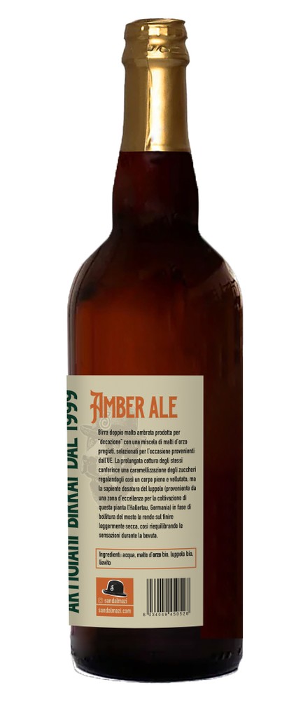 Birra Bio Non Filtrata Amber Ale Birrificio Sandalmazi - Foto 3