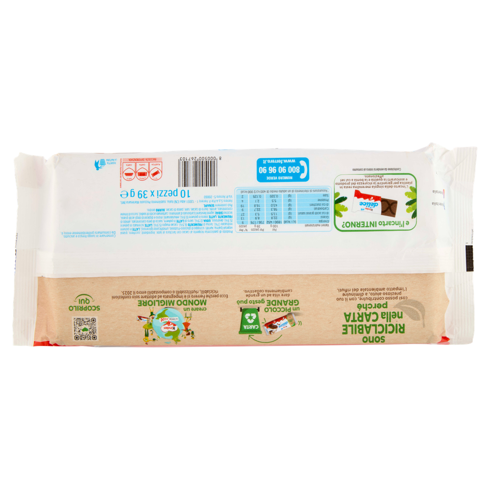 Merendine Kinder Delice Con Cacao E Farcitura Al Latte 10x39g Kinder - Foto 3