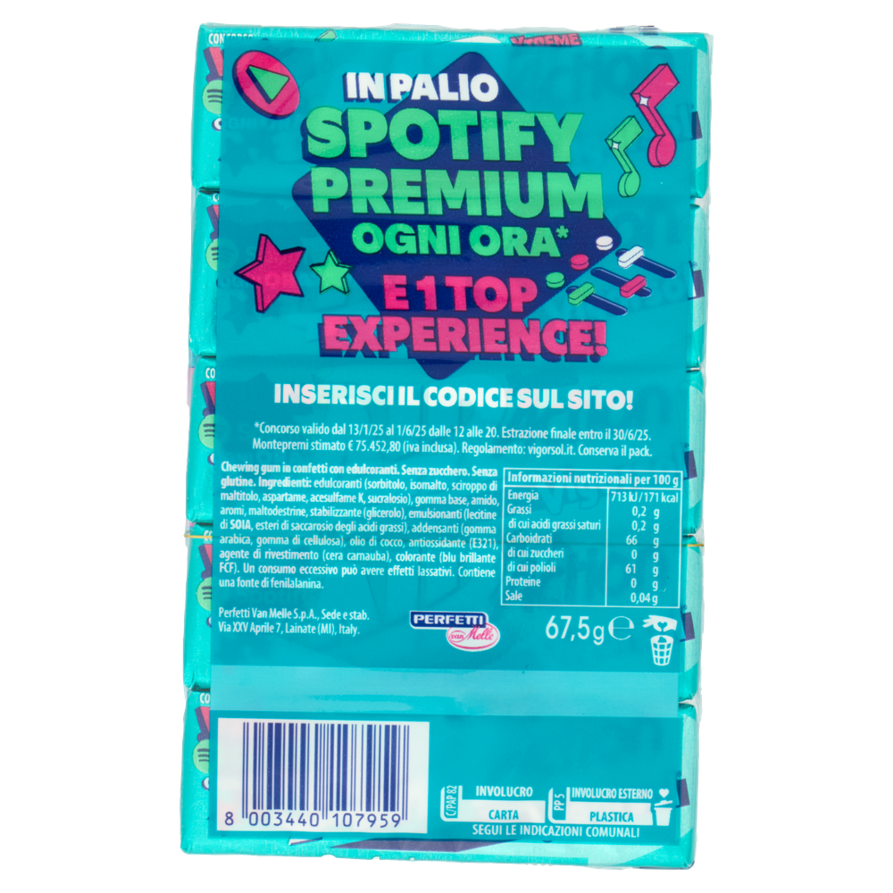 Chewing Gum Air Action Xtreme Menta Senza Zucchero 5 Packs Vigorsol - Foto 3