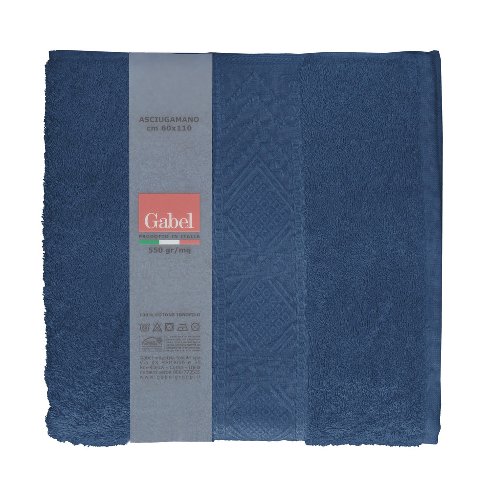 Asciugamano Spugna Cm60x110 Blu Marino Gabel - Foto 1