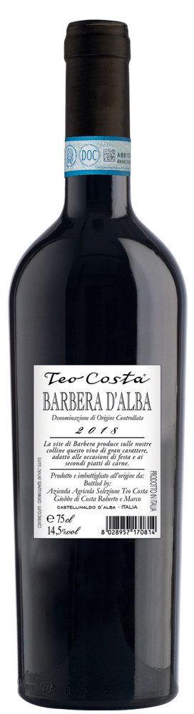 Vino Rosso Barbera D'alba Doc Teo Costa - Foto 2