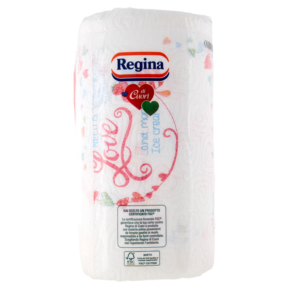 3 Rotoli Carta Cucina Decorata E Resistente 2 Veli Regina Di Cuori - Foto 2