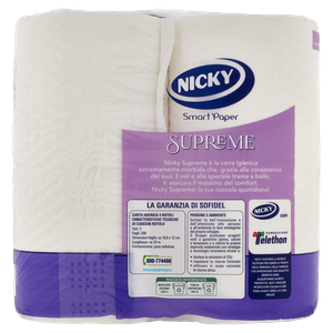Carta Igienica Supreme Nicky 3 Veli, 4 Rotoli - Foto 3
