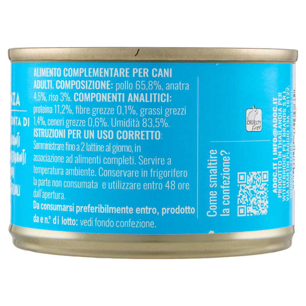 Alimento Umido Per Cani Naturally Premium Filetti Pollo Anatra Adoc - Foto 3