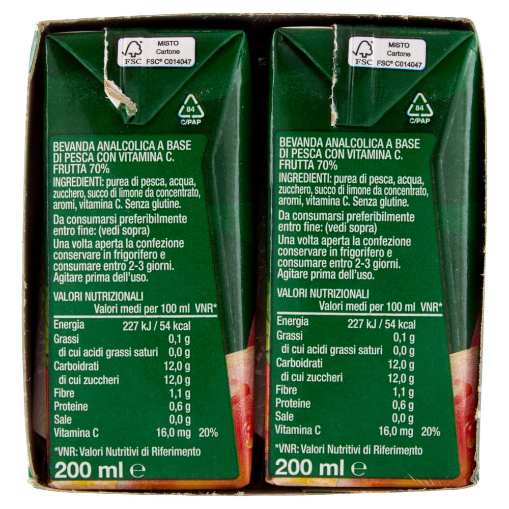 Succo Di Frutta Pesca Optimum Yoga 6x200 Ml - Foto 2