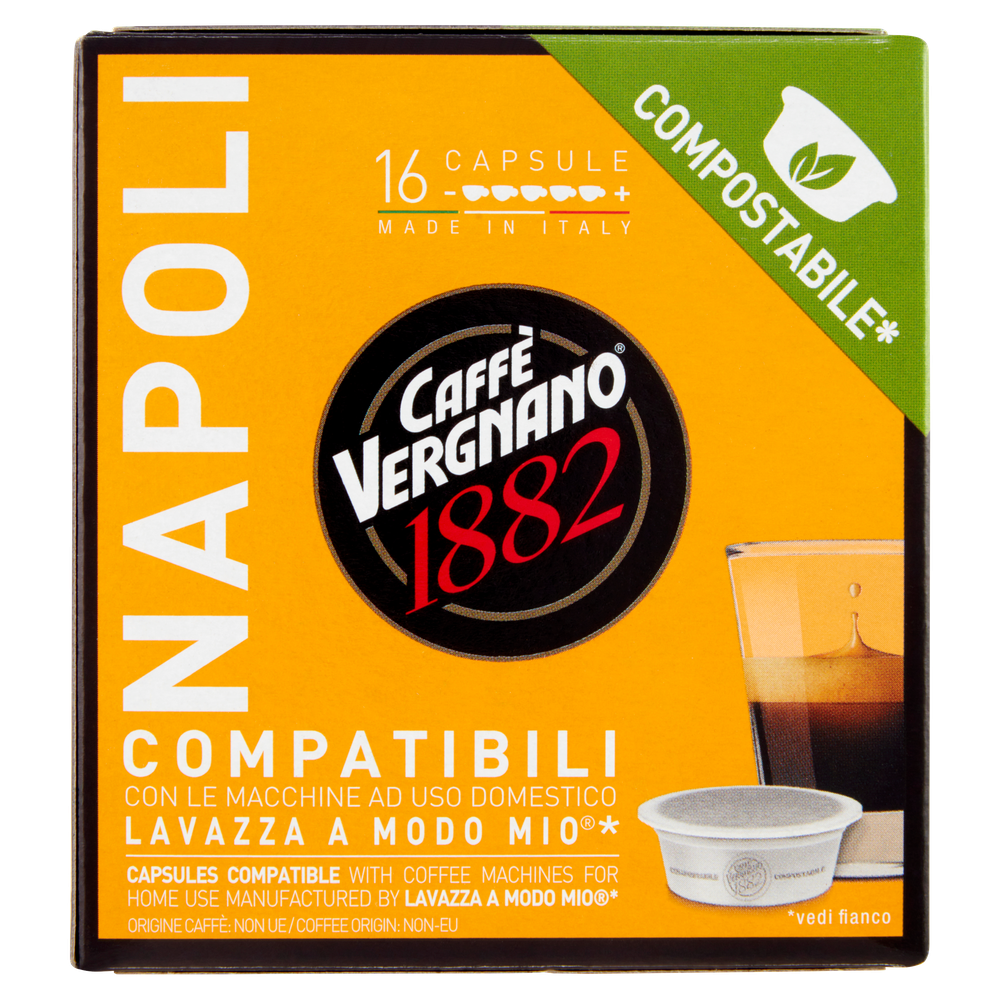 Capsule Caffè Napoli Compatibili Lavazza 16pz Caffè Vergnano - Foto 1
