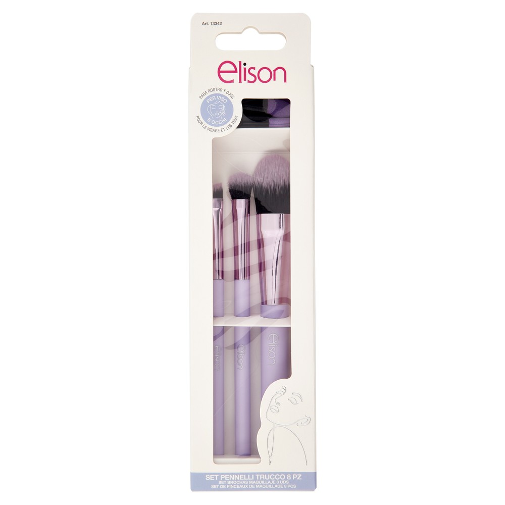 Set Pennelli Trucco 8 Pz Elison - Foto 1