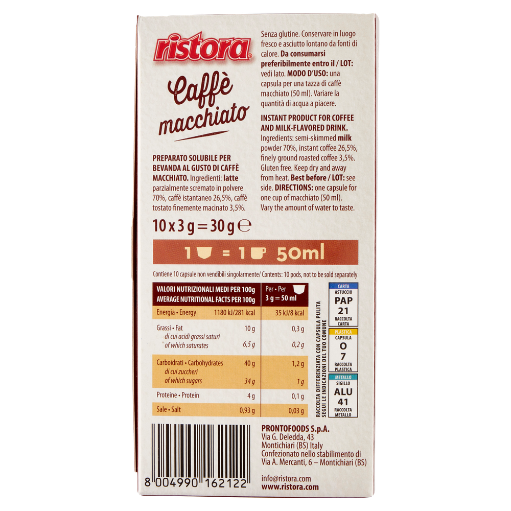 Caffè Macchiato Capsule Compatibili Nespresso 10pz Ristora - Foto 3