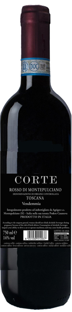 Vino Rosso Di Montepulciano Doc Corte - Foto 2