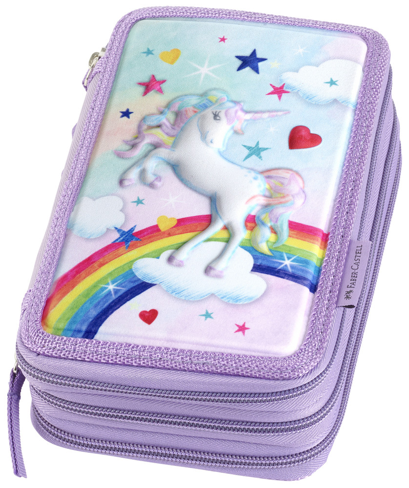 Astuccio 3 Zip Unicorno Faber Castell - Foto 1