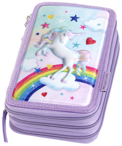 Astuccio 3 Zip Unicorno Faber Castell - Foto 1