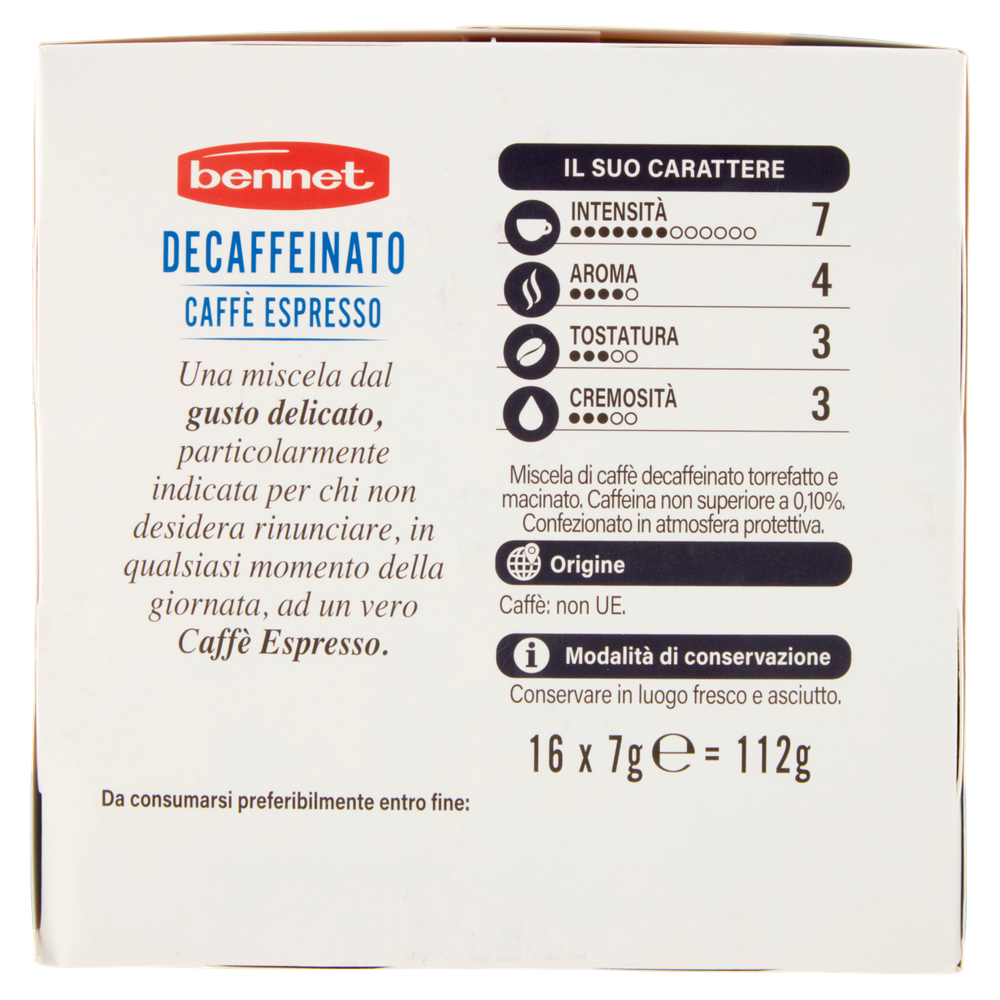 Caffè Espresso Dek In Capsule Compatibili Nespresso 16pz Bennet - Foto 2