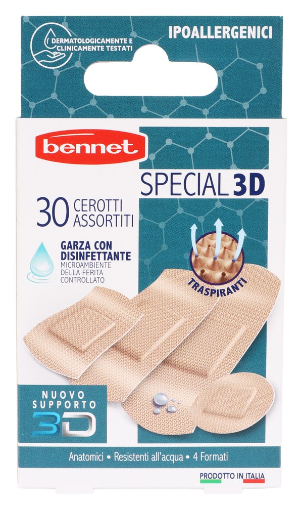 Bennet Cerotti Pe3d Rosa Assortiti Con Garza Disinfettante Bennet Pz30 - Foto 1