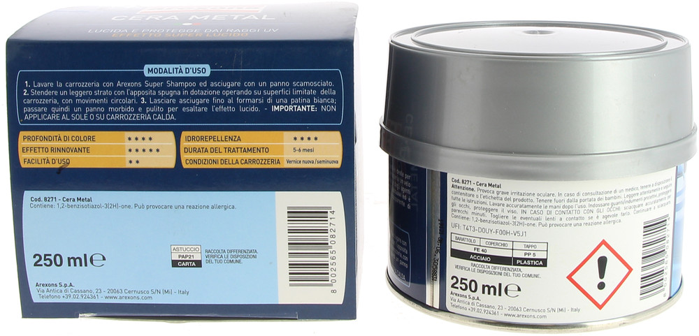 Cera Protettiva Metal 250ml Arexons - Foto 2
