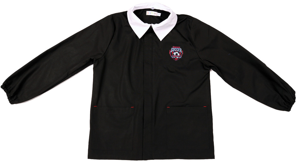 Casacca Scuola Bambino 9 Anni Nero Ricamo Calcio - Foto 1