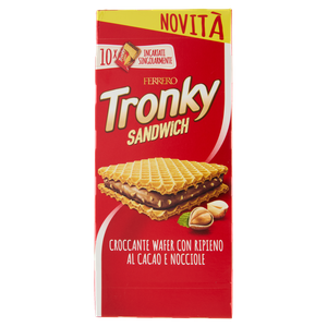 Biscotto Wafer Tronky Sandwich Con Cacao E Nocciole 10x22g Ferrero - Foto 3