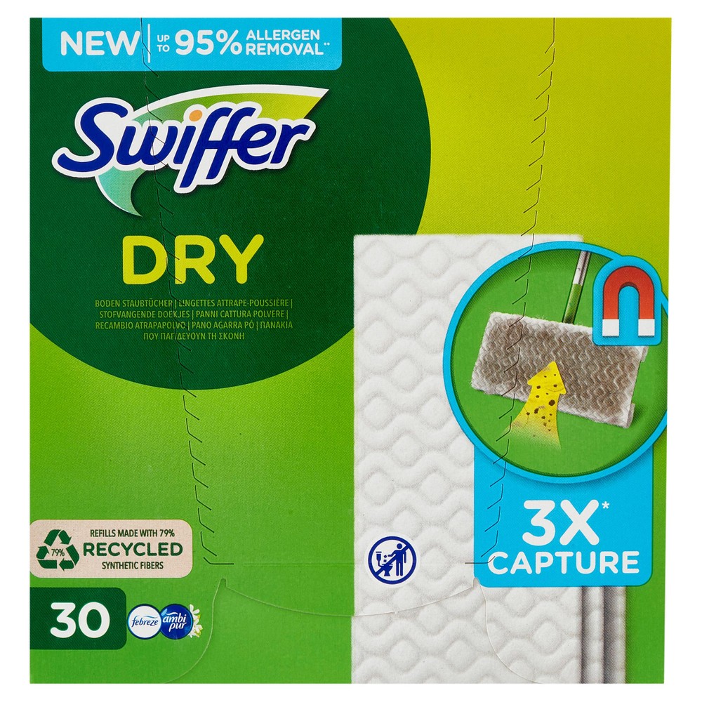 Ricambi Panni Cattura Polvere Profumo Ambipur Swiffer,30 Salviette
