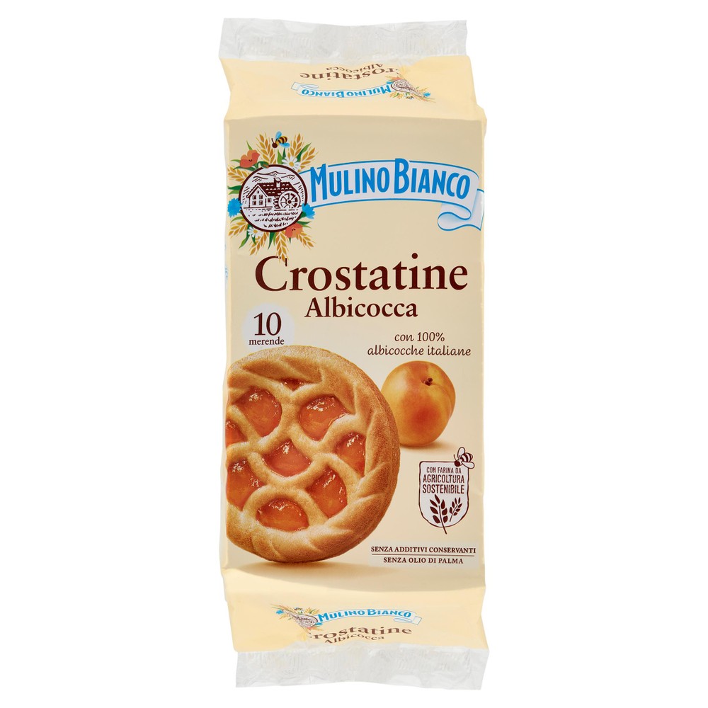 Merendina Crostatine Con Albicocche 100% Italiane 10x40g Mulino Bianco - Foto 1