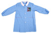 Grembiule Asilo Bambino 4 Anni Vichy Azzurro Ricamo Dinosauro
