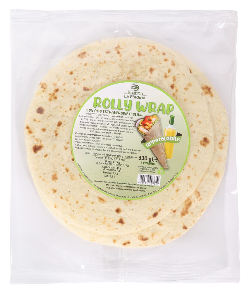Piadina Arrotolabile Con Olio Evo X3 Brunori - Foto 1