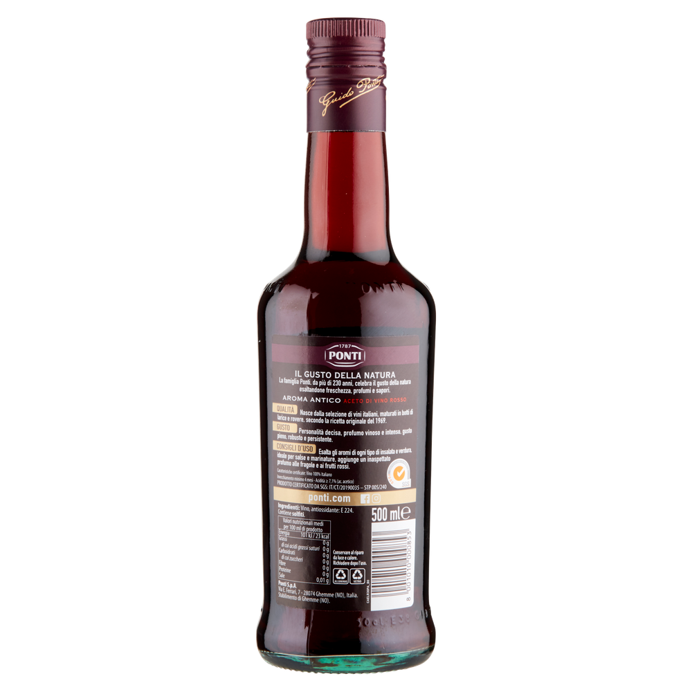 Aceto Di Vino Rosso Aroma Antico Ponti - Foto 3