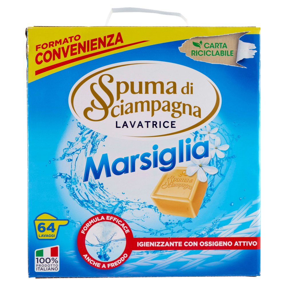 Spuma Di Sciampagna Lavatrice Marsiglia 64 Lavaggi - Foto 3