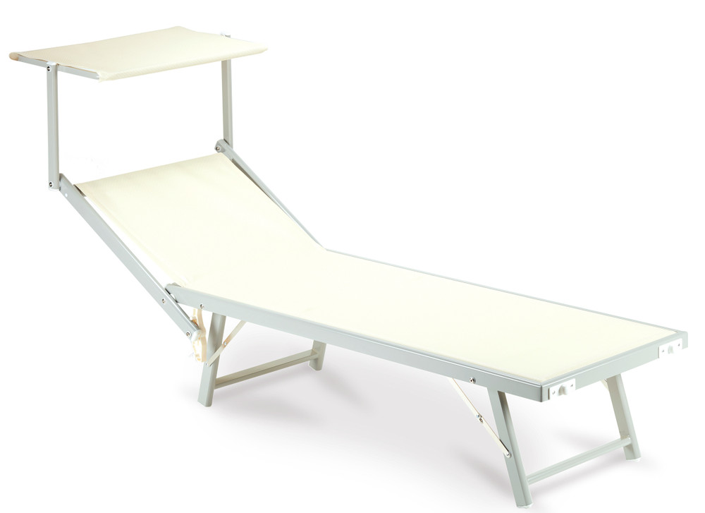 Lettino Ibiza Con Parasole Beige - Foto 1