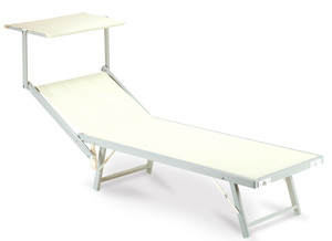 Lettino Ibiza Con Parasole Beige - Foto 1