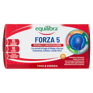 Integratore Forza 5 Memoria E Concentrazione 10 Flaconi Equilibra - Foto 1