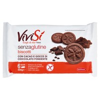 product.preview.arialabel Biscotti Cacao E Gocce Cioccolato Fondente Senza Glutine Bennet Vivisì