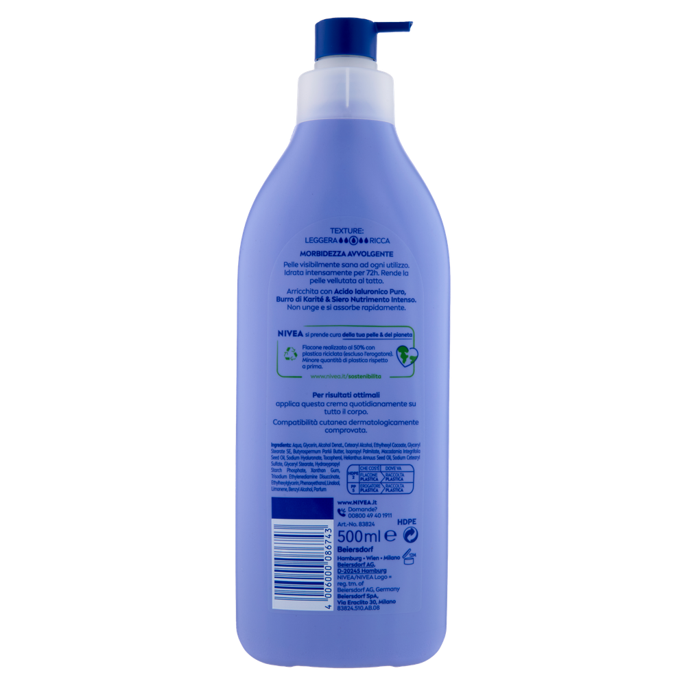Crema Corpo Vellutante Con Pump Nivea - Foto 3