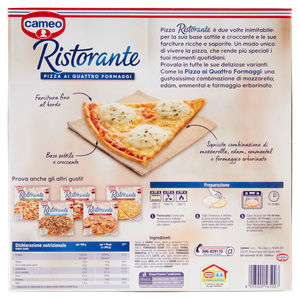 Pizza Ai Quattro Formaggi, Base Sottile Ristorante Cameo