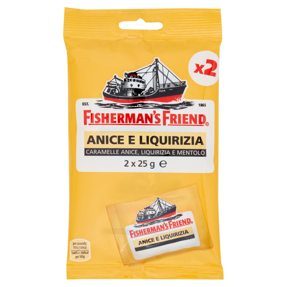 Caramelle Gusto Anice, Liquirizia E Mentolo 2x25g Fisherman's Friend - Foto 1