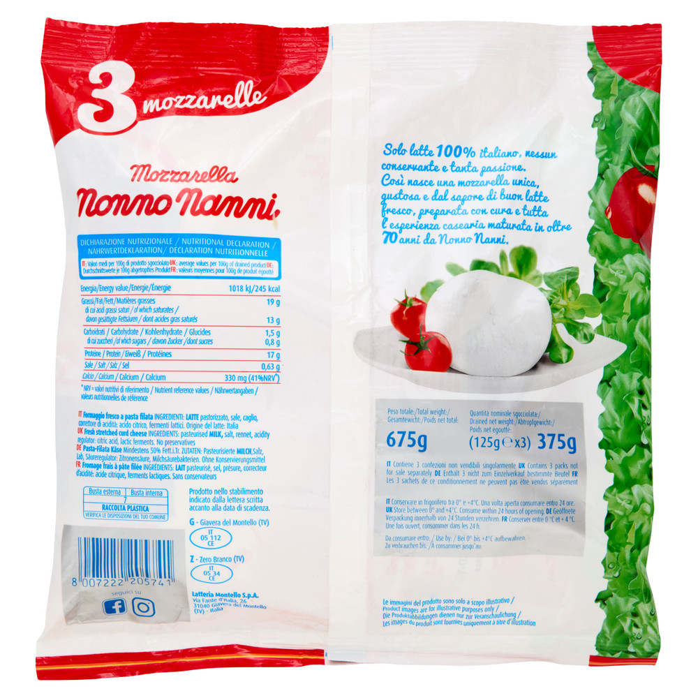 Mozzarella Nonno Nanni 3x125g - Foto 3