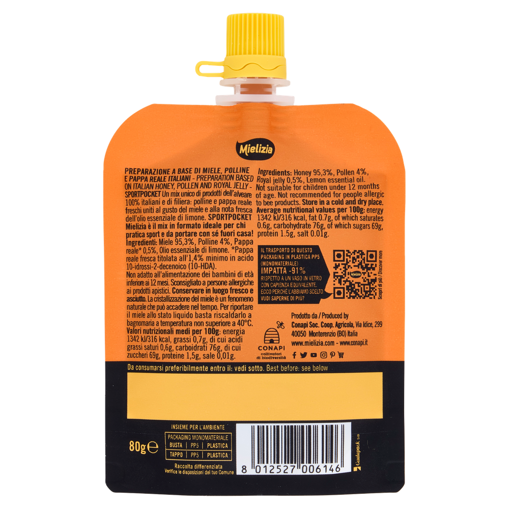 Miele, Polline E Pappa Reale Sportpocket Mielizia - Foto 3