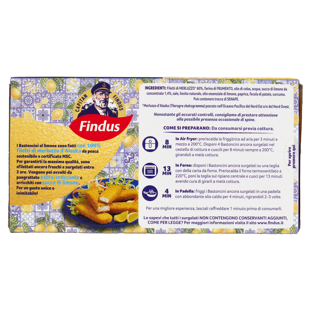 10 Bastoncini Al Limone 250gr Capitan Findus - Foto 3