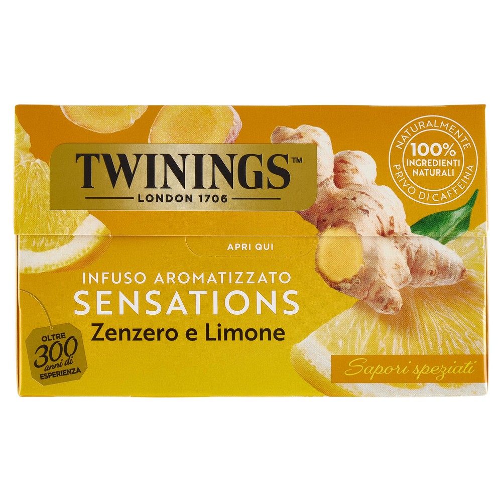 Infuso Aromatizzato Allo Zenzero E Limone Biologici 20x2g Twinings - Foto 1