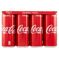 Coca Cola 8 Lattine Da Cl . 33 Coca Cola 8 Lattine Da Cl . 33