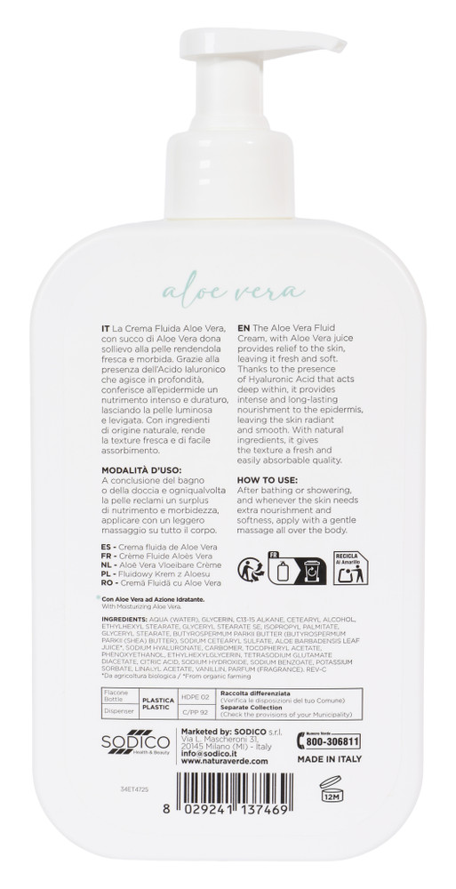 Crema Fluida Corpo Aloe Idratante Naturaverde - Foto 3