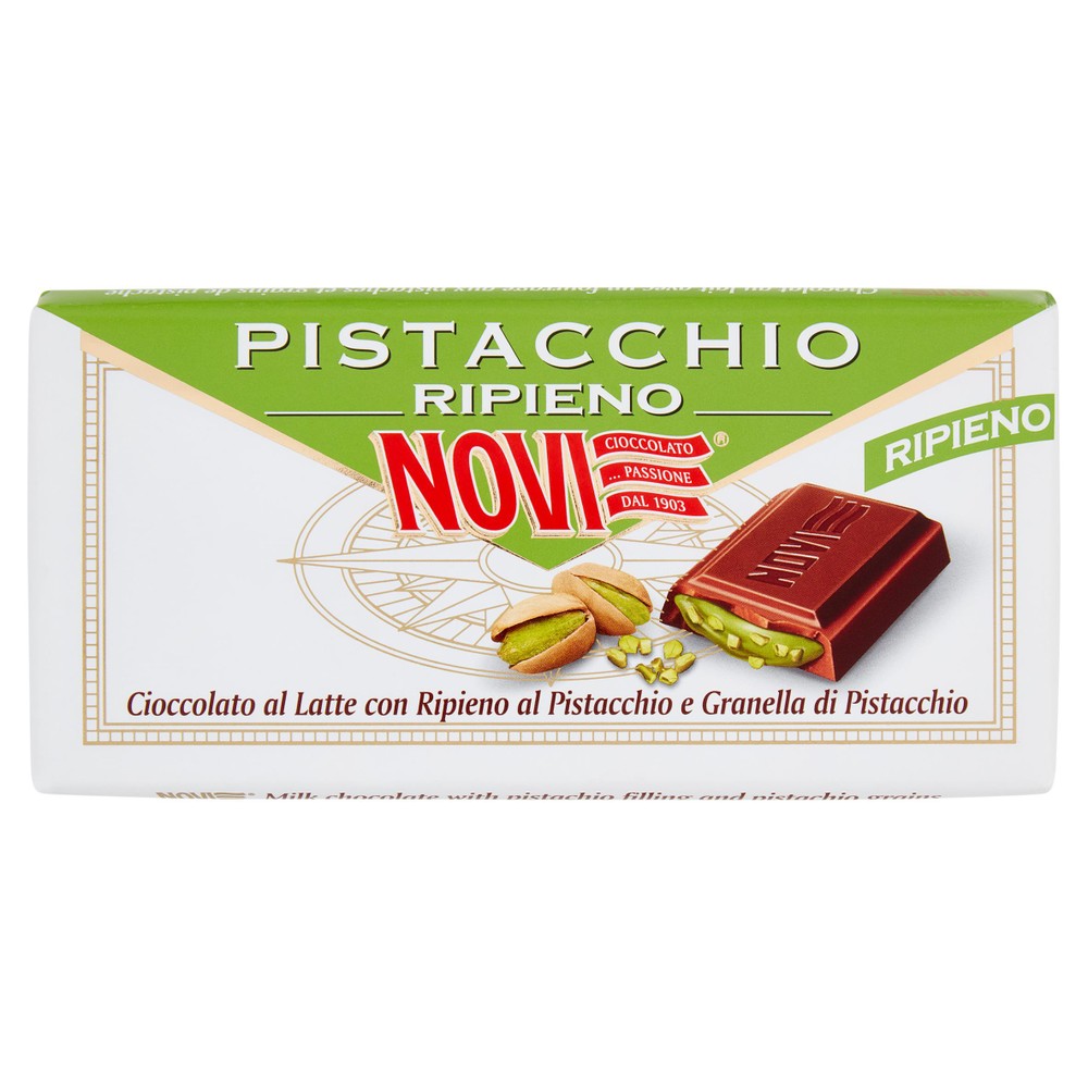 Tavoletta Di Cioccolato Al Latte Al Pistacchio Con Granella Novi - Foto 1