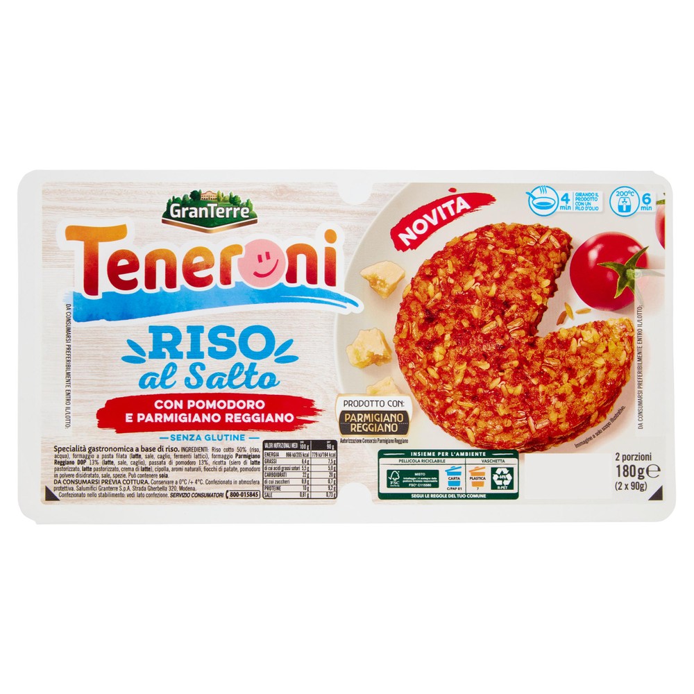 Teneroni Riso Al Salto Pomodoro Parmigiano Reggiano Granterre - Foto 1