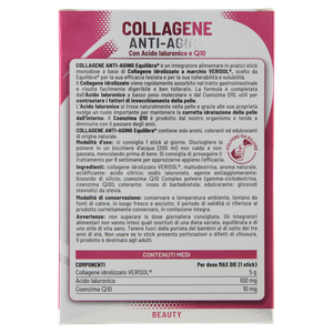 Equilibra Collagene Anti-Aging Con Acido Ialuronico E Q10 14 Stick - Foto 3