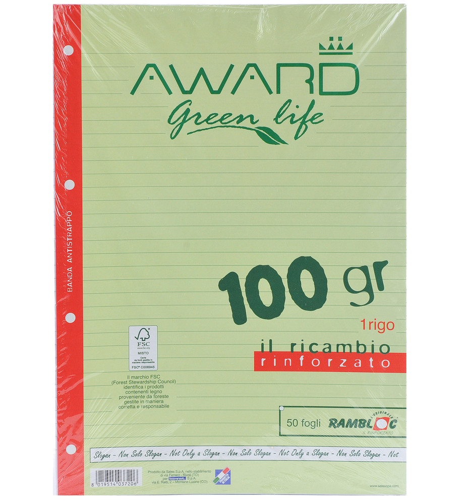 Ricambio Rinforzato A4 Award Green Life - Foto 1