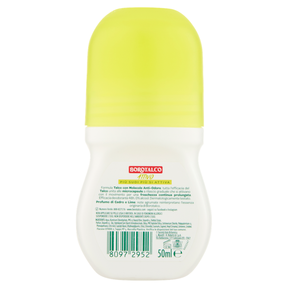 Borotalco Deodorante Roll On Attivo Giallo - Foto 3