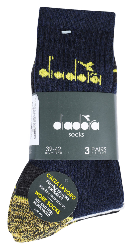 Calze Da Lavoro Uomo 39/42 Assortito Nero,Grigio,Navy Diadora - Foto 1