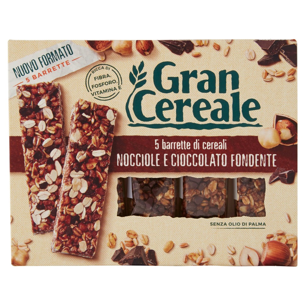 Barrette Di Cereali Nocciole E Cioccolato Fondente Gran Cereale