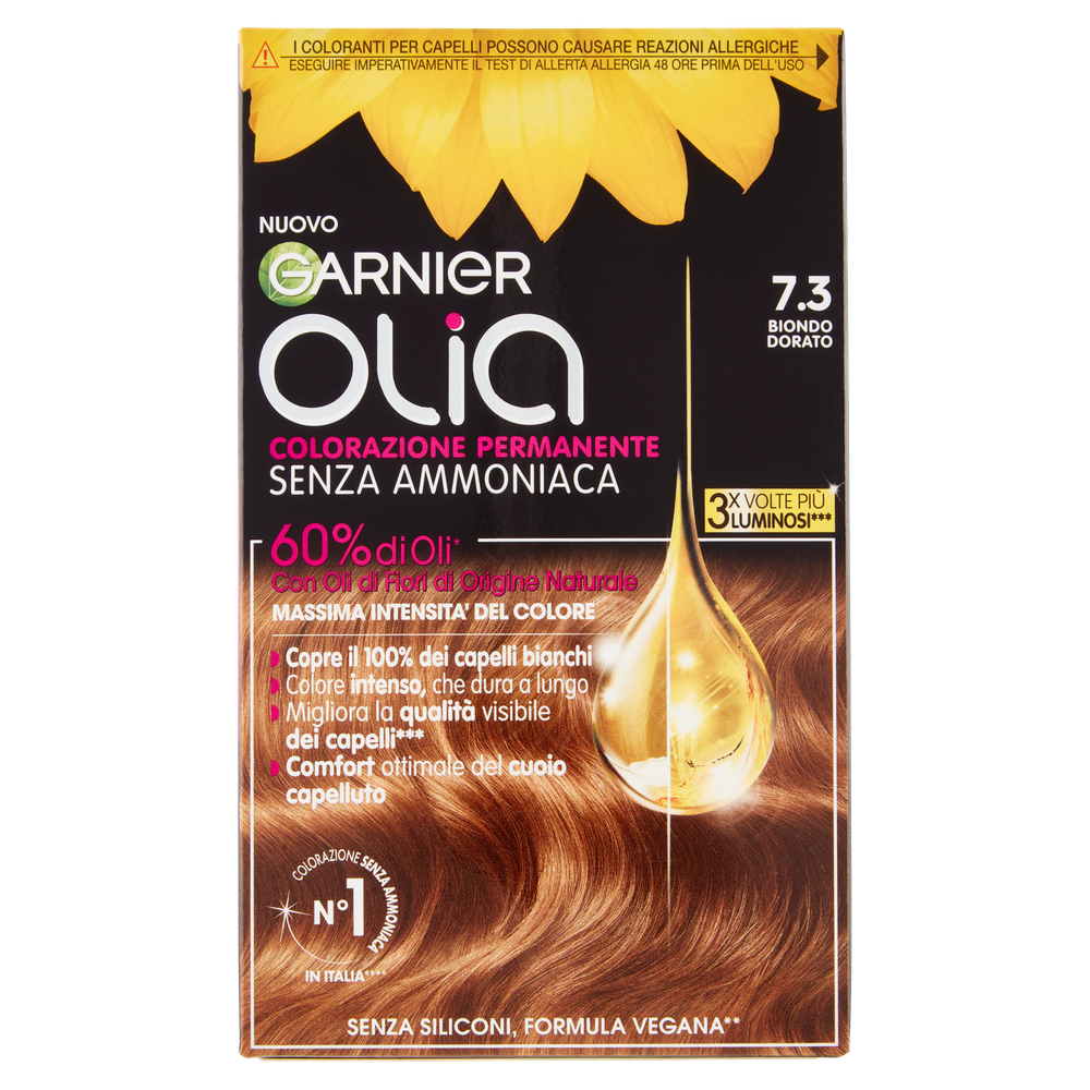 Colorazione Capelli 7.3 Biondo Dorato Olia Garnier - Foto 1