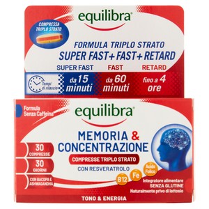 Equilibra Memoria & Concentrazione Compresse Triplo Strato 30 X 1,15 G - Foto 1