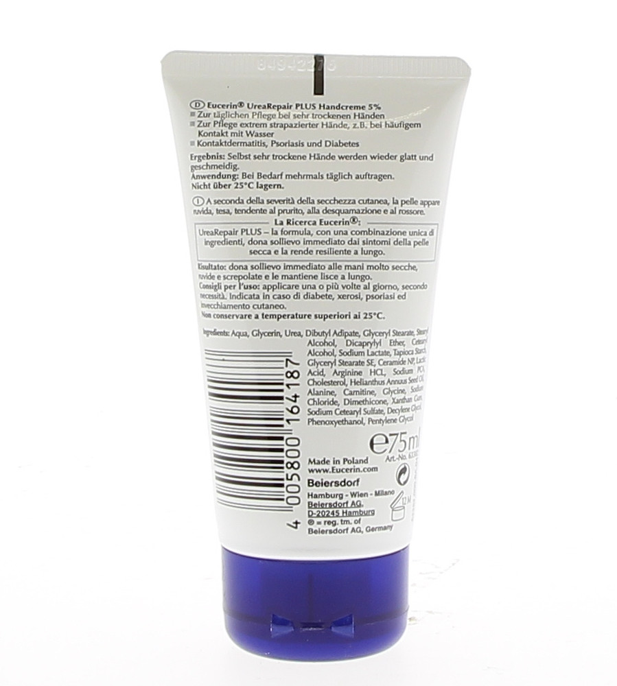 Crema Mani Rigenerante 5% Urea Repair Eucerin - Foto 2