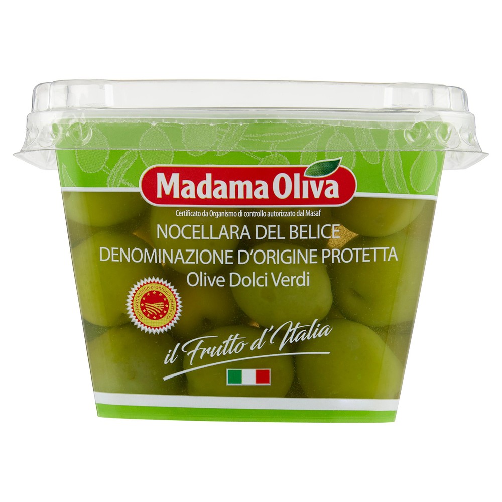 Olive Nocellara Del Belice D.O.P. Madama Oliva (varietà Dolci Verdi)